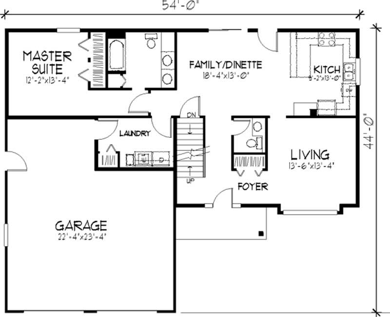 Floor Plan First Story of Cape Cod Plan #146-2655