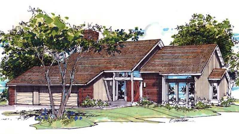 Home Plan Front Elevation of this 3-Bedroom,2444 Sq Ft Plan -146-2673