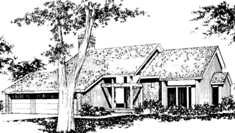 Home Plan Front Elevation of this 3-Bedroom,2444 Sq Ft Plan -146-2673