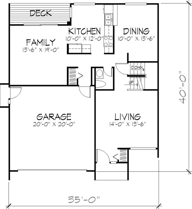 Floor Plan First Story of Modern Plan #146-2675