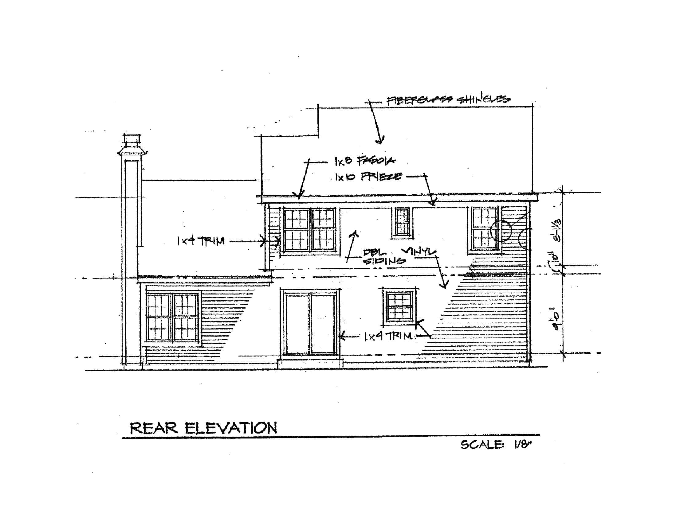 Home Plan Rear Elevation of this 4-Bedroom,2056 Sq Ft Plan -146-2680