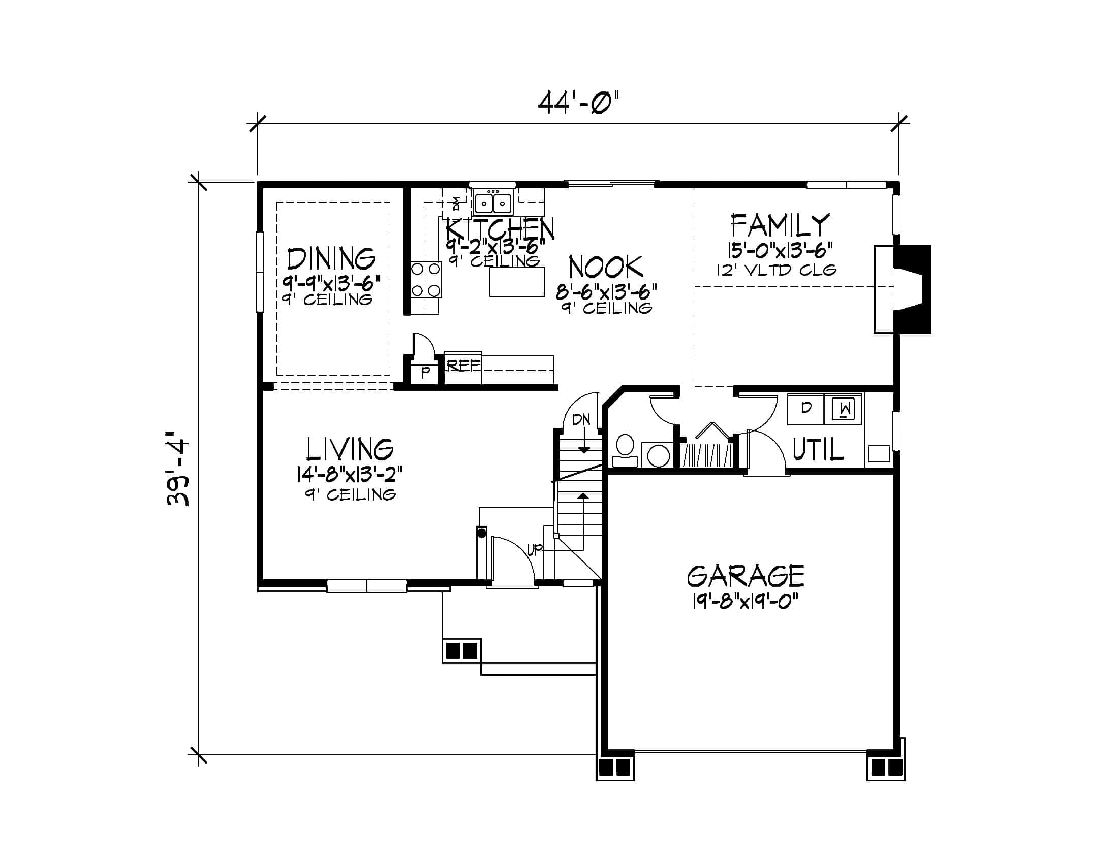 Floor Plan First Story of Country Plan #146-2680