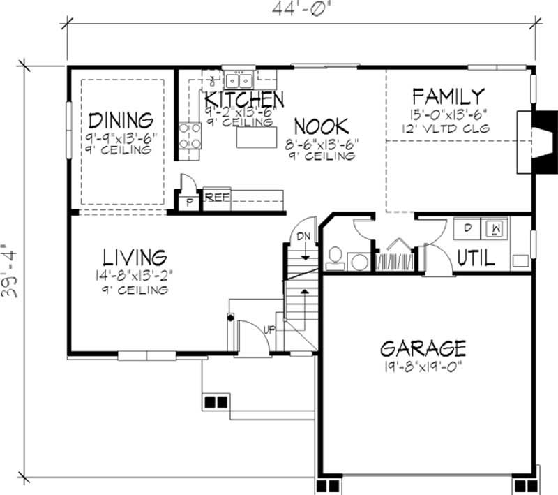 Floor Plan First Story of Country Plan #146-2680