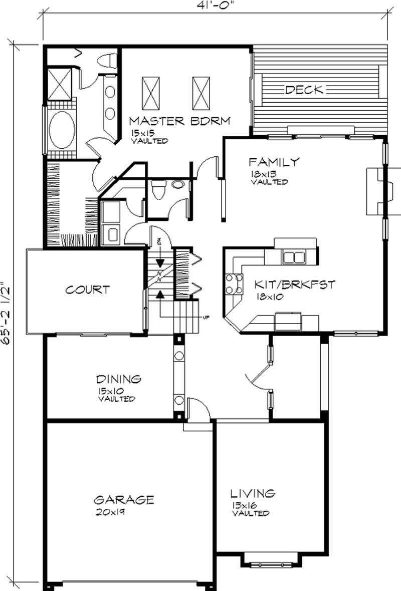 Floor Plan First Story of Cape Cod Plan #146-2681