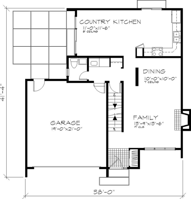 Floor Plan First Story of Modern Plan #146-2687