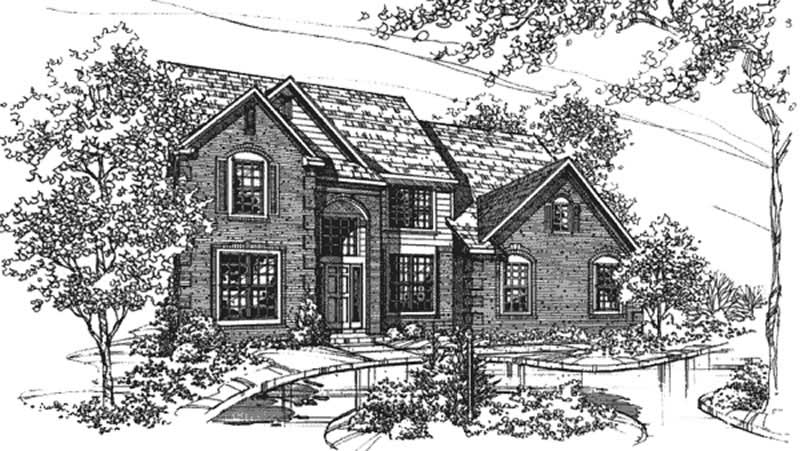 Home Plan Front Elevation of this 3-Bedroom,2819 Sq Ft Plan -146-2688