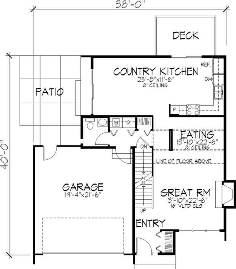 Floor Plan First Story of Country Plan #146-2691