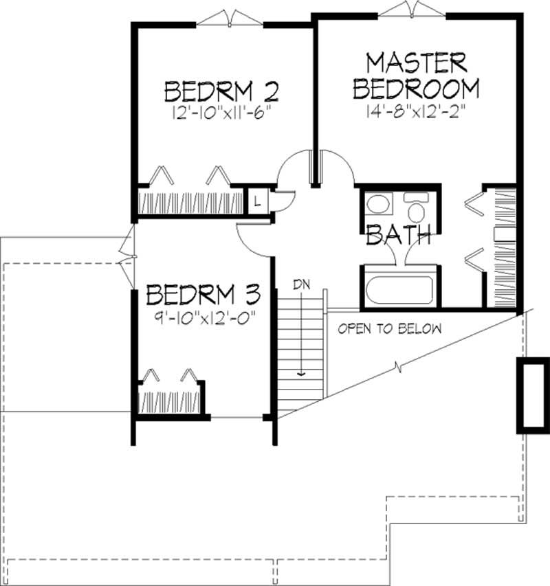 Floor Plan Second Story of Country Plan #146-2691