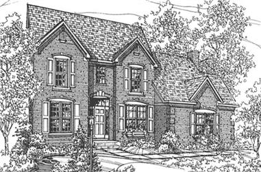3-Bedroom, 2290 Sq Ft Colonial House Plan - 146-2696 - Front Exterior