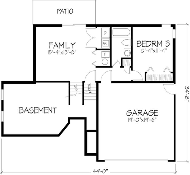 Floor Plan Second Story of Country Plan #146-2698