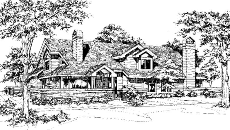Front view of Duplex/Multi-Unit home (ThePlanCollection: House Plan #146-2700)