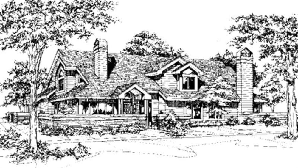 Front view of Duplex/Multi-Unit home (ThePlanCollection: House Plan #146-2700)