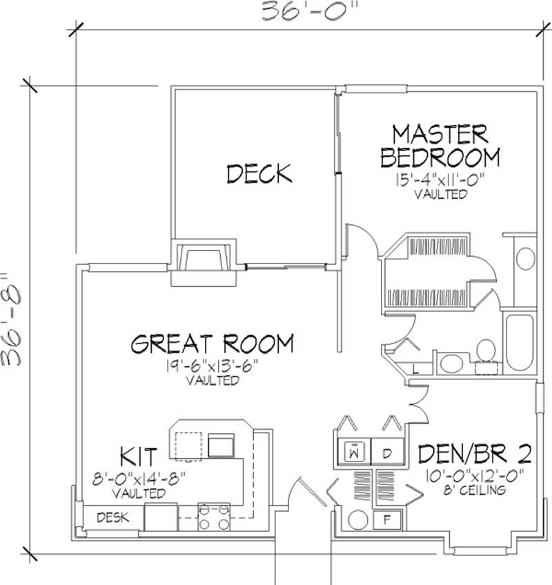 Floor Plan First Story of Ranch Plan #146-2701