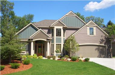 3-Bedroom, 3117 Sq Ft Country House Plan - 146-2707 - Front Exterior