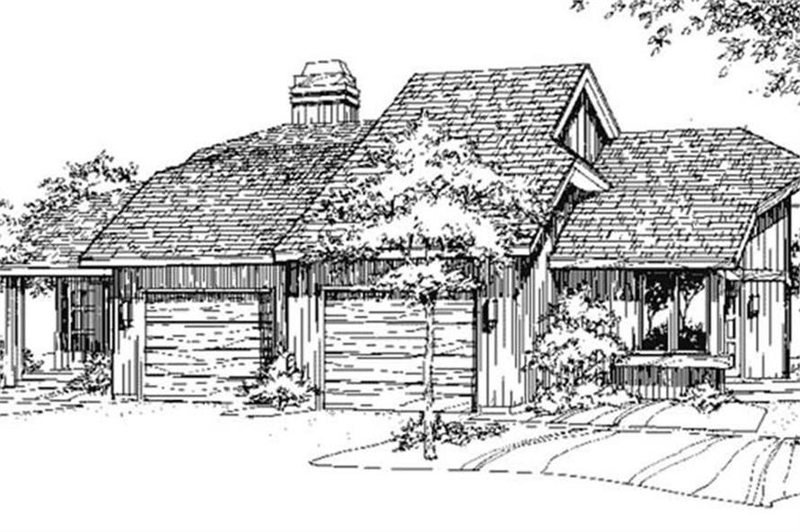3-Bedroom, 1312 Sq Ft Multi-Unit House Plan - 146-2709 - Front Exterior