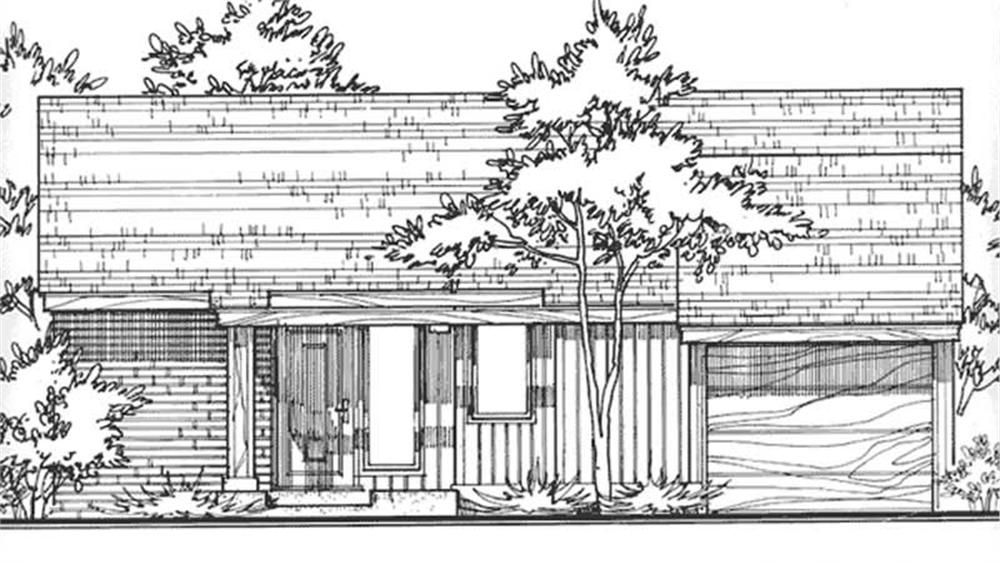 Front view of Country home (ThePlanCollection: House Plan #146-2729)