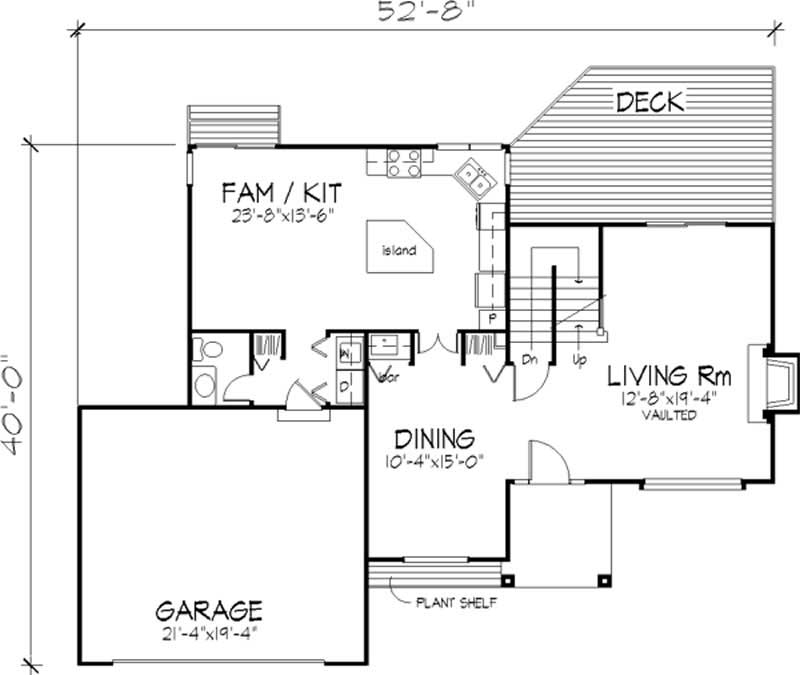 Floor Plan First Story of Country Plan #146-2734