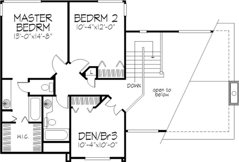 Floor Plan Second Story of Country Plan #146-2734
