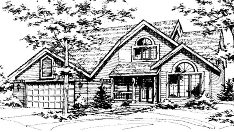 Home Plan Front Elevation of this 3-Bedroom,1724 Sq Ft Plan -146-2735