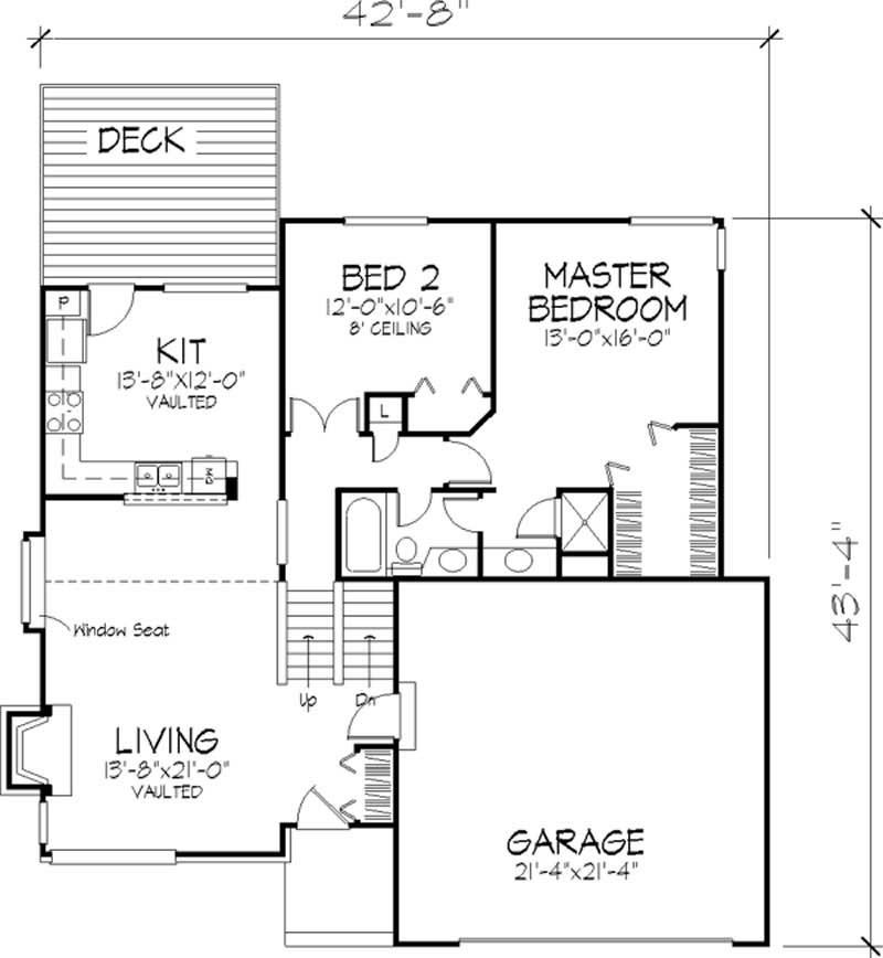 Floor Plan Second Story of Craftsman Plan #146-2740