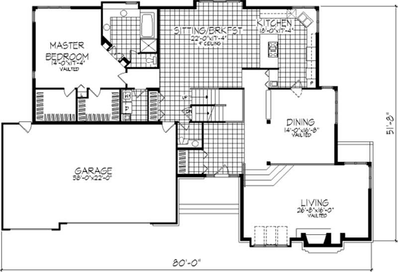 Floor Plan First Story of Contemporary Plan #146-2755