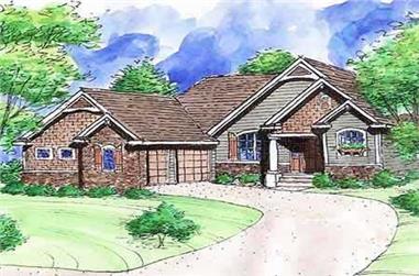 2-Bedroom, 1808 Sq Ft Country House Plan - 146-2814 - Front Exterior
