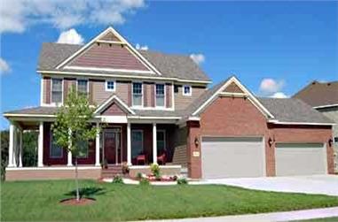 4-Bedroom, 2715 Sq Ft Country House Plan - 146-2817 - Front Exterior