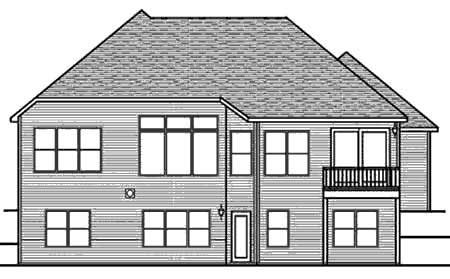 Home Plan Rear Elevation of this 2-Bedroom,1771 Sq Ft Plan -146-2834