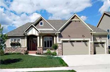 3-Bedroom, 3176 Sq Ft Country House Plan - 146-2840 - Front Exterior