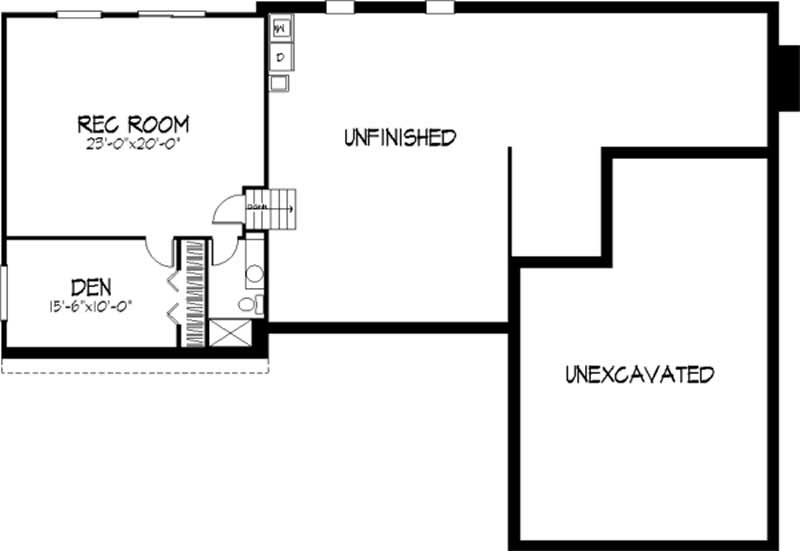 Floor Plan First Story of Tudor Plan #146-2847