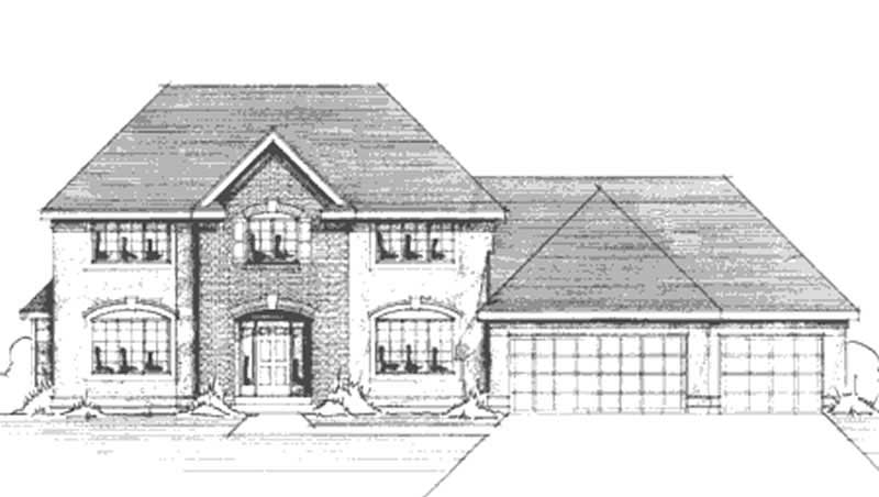 Home Plan Front Elevation of this 3-Bedroom,2419 Sq Ft Plan -146-2848
