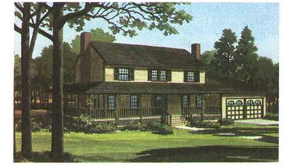 Front view of Country home (ThePlanCollection: House Plan #146-2861)