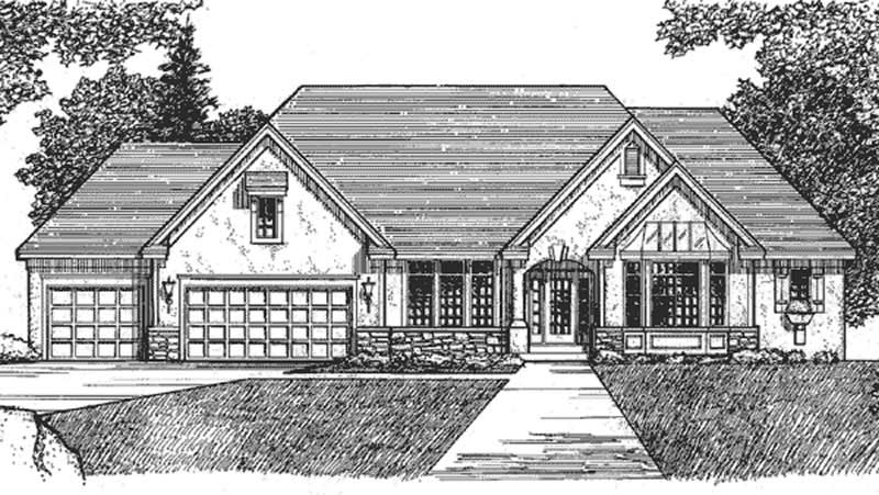 Home Plan Front Elevation of this 4-Bedroom,4020 Sq Ft Plan -146-2874