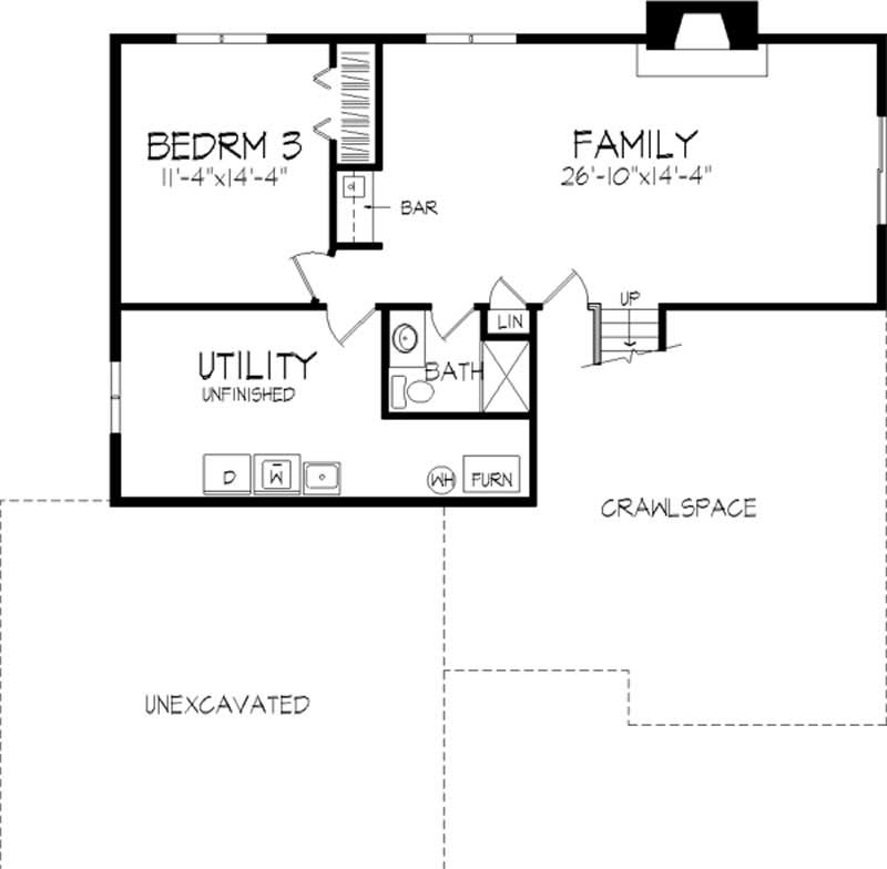 Floor Plan First Story of European Plan #146-2899
