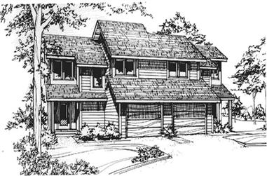1-Bedroom, 970 Sq Ft Multi-Unit House Plan - 146-2903 - Front Exterior