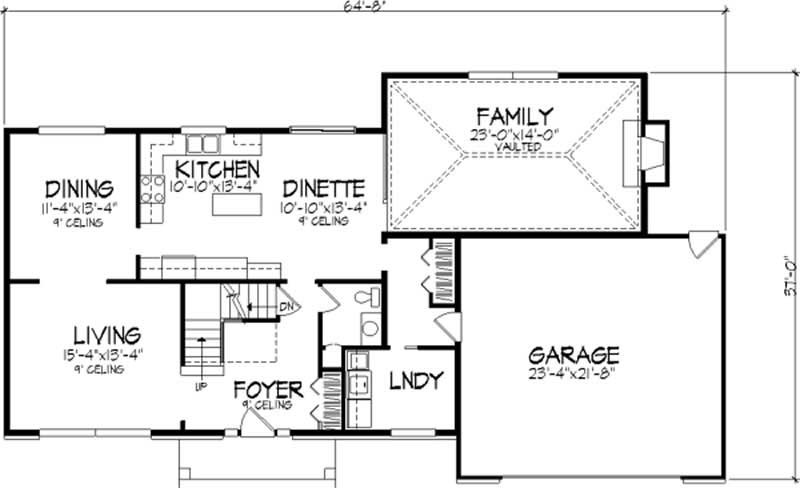Floor Plan First Story of Country Plan #146-2913