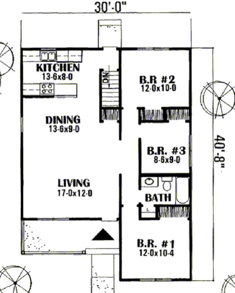 Floor Plan First Story of Country Plan #146-2938