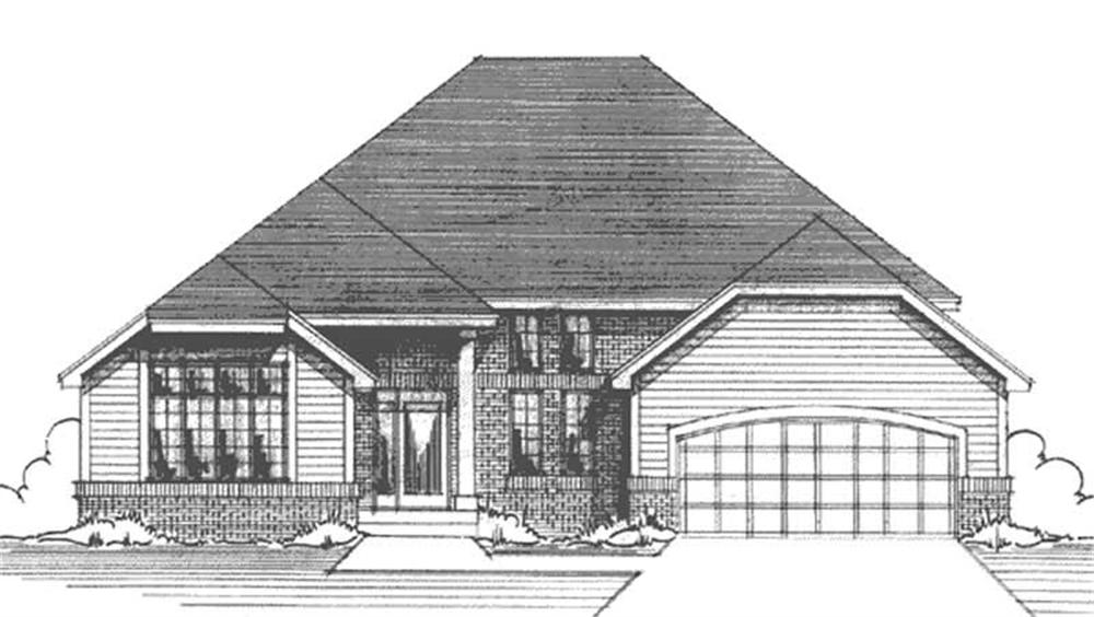 Front view of Contemporary home (ThePlanCollection: House Plan #146-2939)