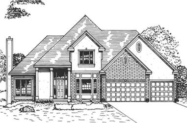 4-Bedroom, 3286 Sq Ft Colonial House Plan - 146-2942 - Front Exterior