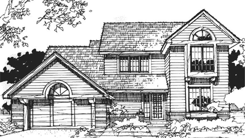 Front view of Contemporary home (ThePlanCollection: House Plan #146-2977)