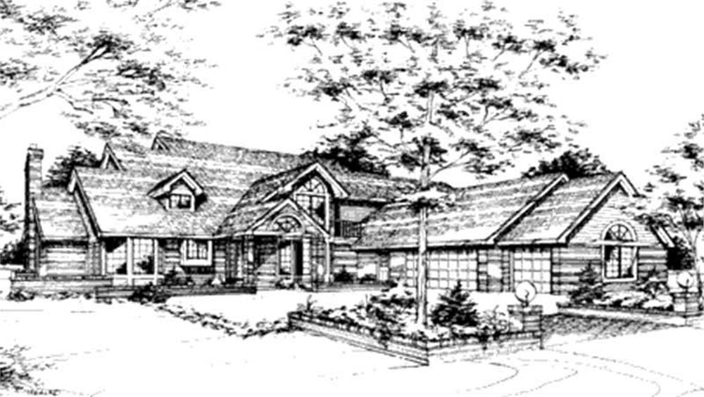 Front view of Country home (ThePlanCollection: House Plan #146-2979)