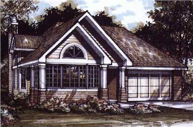 1-Bedroom, 1421 Sq Ft Country House Plan - 146-2984 - Front Exterior
