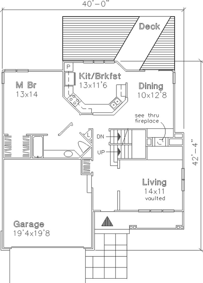 Floor Plan First Story of Cape Cod Plan #146-2999