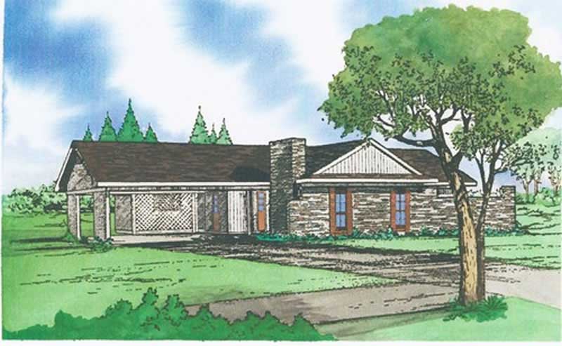 Color Rendering of this house plan