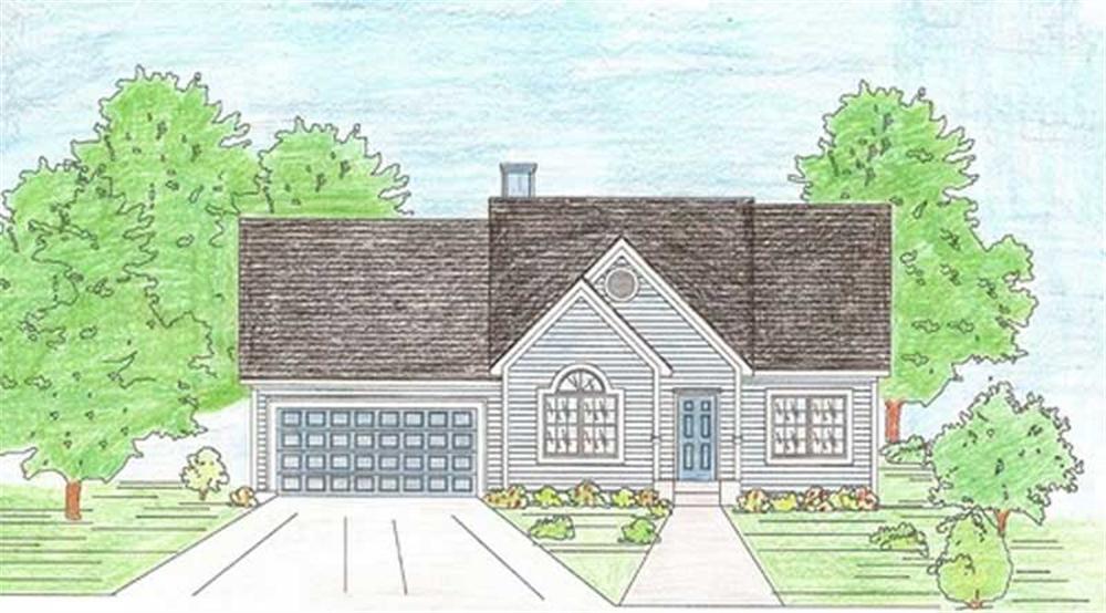 Front View of this 3-Bedroom, 1826 Sq Ft Plan - 147-1004