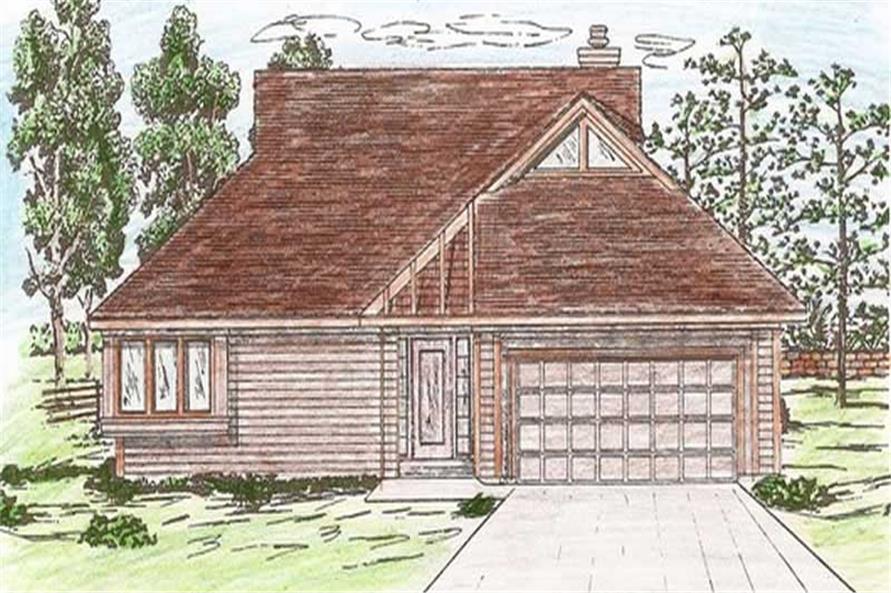 Front elevation of Wheelchair Accessible home (ThePlanCollection: House Plan #147-1009)