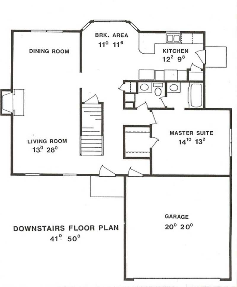 Floor Plan First Story of Contemporary Plan #147-1022