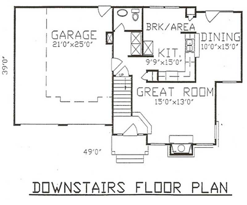 Floor Plan First Story of Contemporary Plan #147-1024