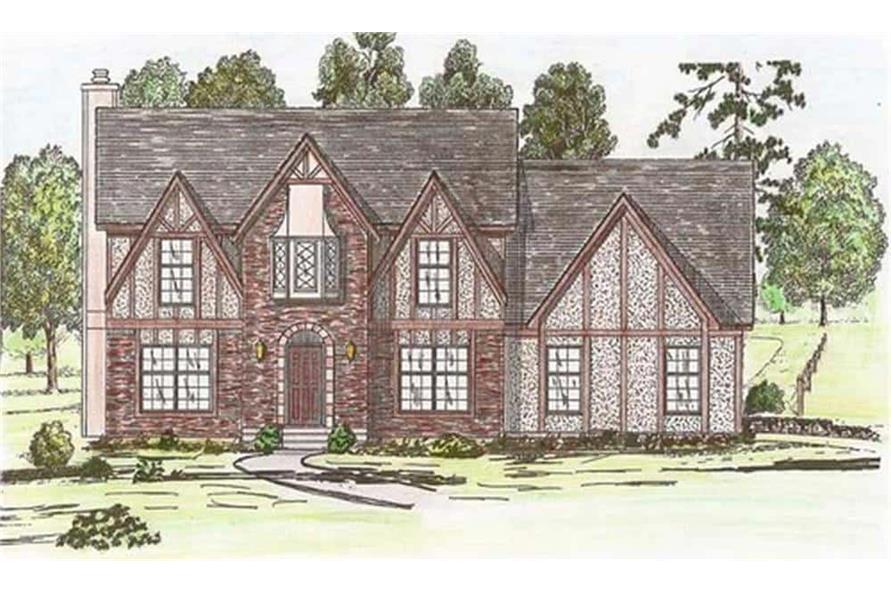 Front View of this 4-Bedroom, 2628 Sq Ft Plan - 147-1083