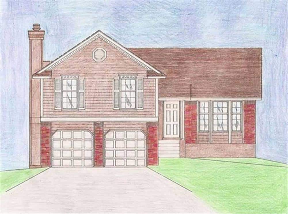 Front View of this 3-Bedroom, 1888 Sq Ft Plan - 147-1090